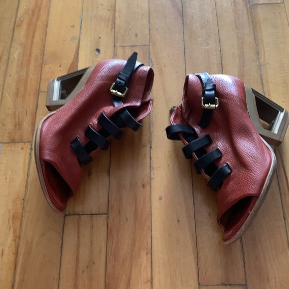 A.S.98 artsy funky heels lace up sandals - Picture 4 of 8